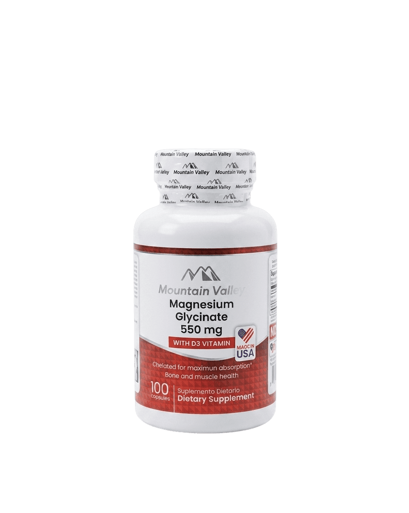 Magnesium Glycinate 550 mg – Mountain Valley Mana de Vida